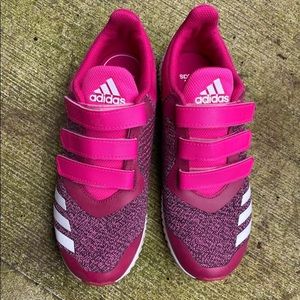 Pink Adidas sneakers for kids